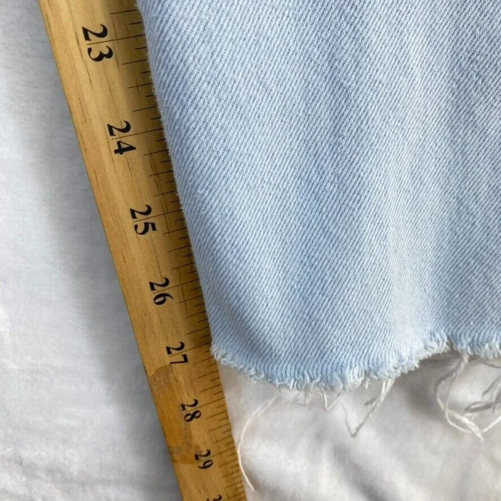 Levi's 501 Jeans Women Sz 27 Colorblock Button Fly Unique Ankle Raw Hem - Picture 13 of 16